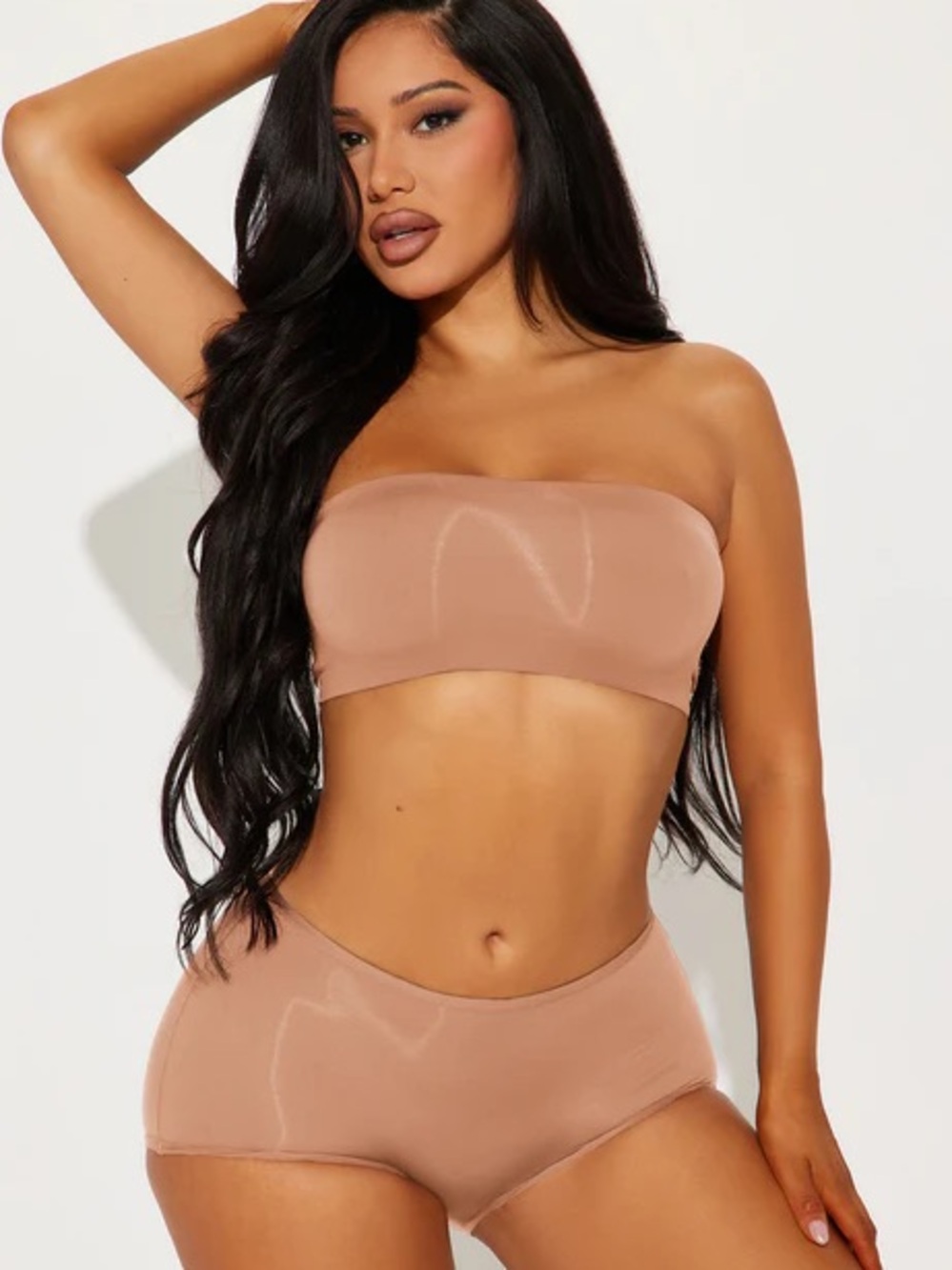 Fashion Nova Light As A Feather Microfiber Boyshort Panty - Nude S New